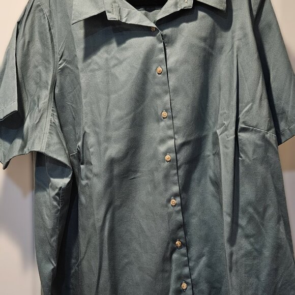 Set of 4 short sleeve Lands' End cotton button down blouses size 4X - Picture 5 of 12